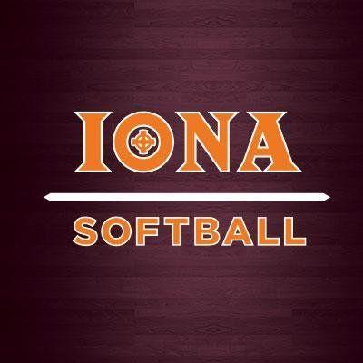 Softball Base Logo - Iona Softball hits a ground ball up the middle
