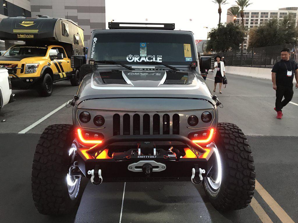 Jeep JK Grill Logo - ORACLE Lighting VECTOR™ Series Full LED Grill- Jeep Wrangler JK