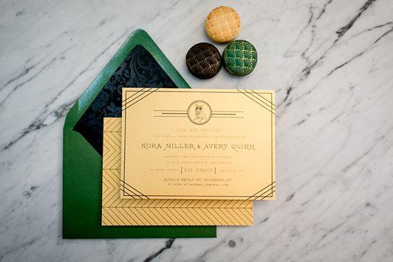 Green Black and Gold Logo - Black, green & gold holiday wedding ideas | 100 Layer Cake