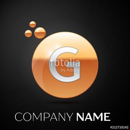 Orange and Black F Logo - Silver Letter F logo. Gold dots splash and abstract liquid bubble