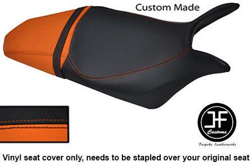 Orange and Black F Logo - Black & Orange Vinyl Custom Fits Honda Hornet CB 600 F 07-12 Seat ...