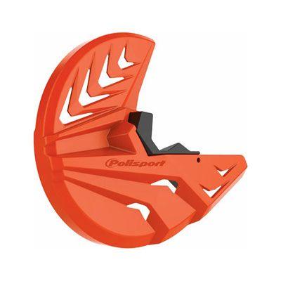 Orange and Black F Logo - Polisport Disc + Bottom Fork Protector Orange Black For KTM 250 SX F