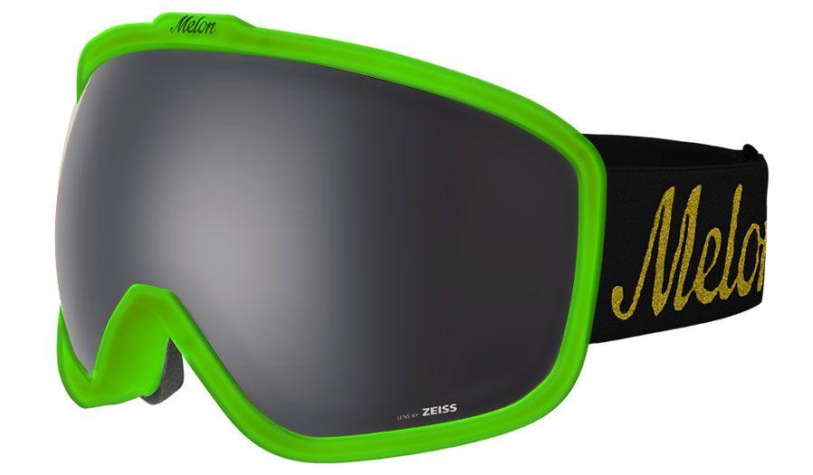 Green Black and Gold Logo - Melon Jackson Ski Goggles - Matte Bubblegum Green & Black with Gold ...