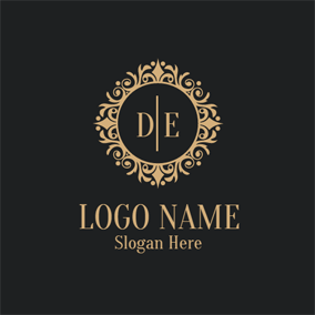 Green Black and Gold Logo - Free Wedding Logo Designs. DesignEvo Logo Maker