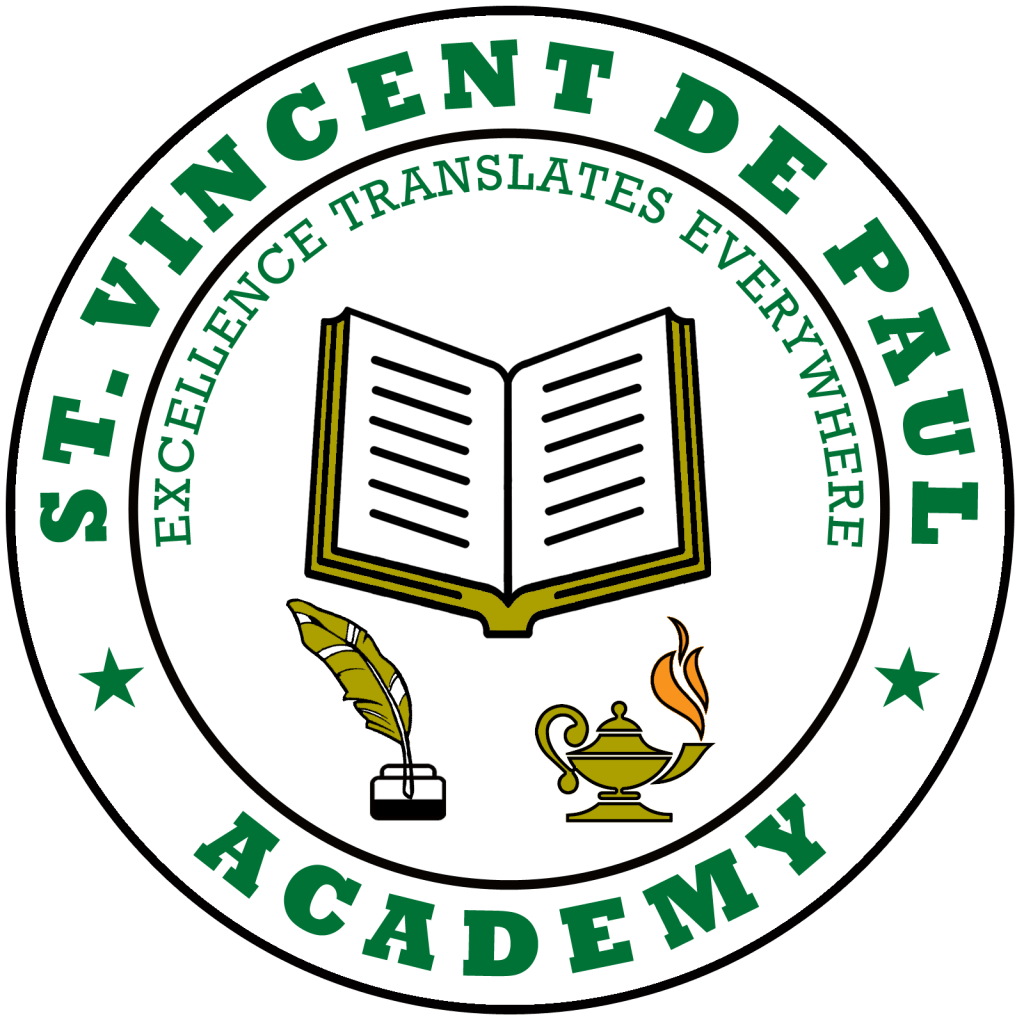 Green Black and Gold Logo - SEAL Green Black Gold. Vincent De Paul Academy Of Novaliches