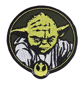 Green Black and Gold Logo - Star Wars Yoda Circle Gold Green Black Silver Embroidered Iron On ...