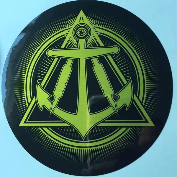 Green Black and Gold Logo - Sticker - Black Anchor Logo in Metallic Gold – Nikko Hurtado