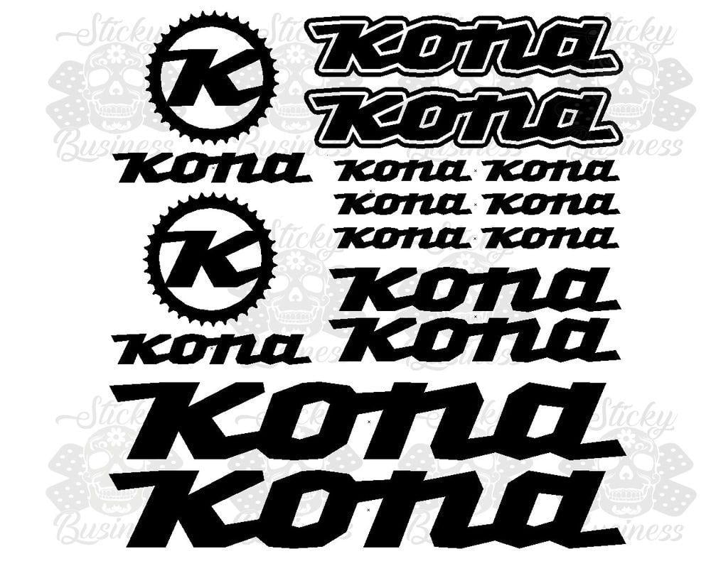 Kona Logo - Kona Stickers (LOGO A) MTB Frame Helmet x16 Mountain Bike Cycling 41 ...