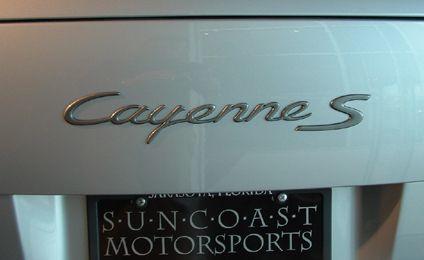 Cayenne S Logo - Suncoast Porsche Parts & Accessories Emblem - 