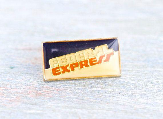 1970s Federal Express Logo - 1970s Federal Express Badge Vintage FedEx Logo Lapel by Meanglean ...
