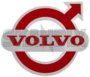 Red and Silver Logo - SKANDIX Shop Volvo Parts: Sticker Volvo Logo Red Silver