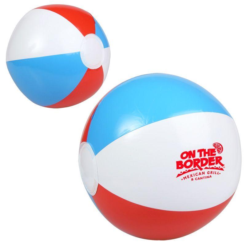 Red White Blue Ball Logo - Our 10 Red, White and Blue Beach Ball is a fun party favor at your
