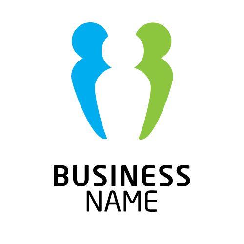 Business People Logo - third person. Brand Your Business