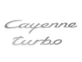 Cayenne S Logo - Porsche 955 Cayenne Turbo Rear Hatch Emblem alum OEM back liftgate ...