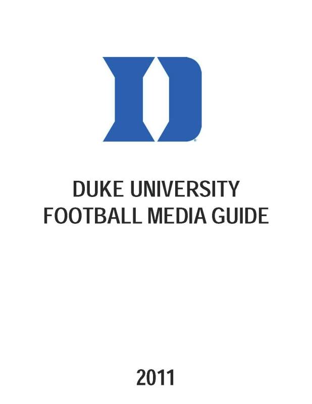 Duke University Football Logo - Duke Football Media Guide University Blue Devils