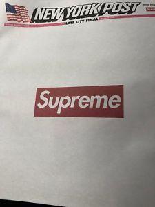 Supreme New York Logo - Supreme New York Post Newspaper NY Box Logo In Hand Rare 2018 STACK