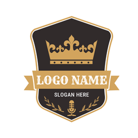 Red Yellow B with Crown Logo - 180+ Free Music Logo Designs | DesignEvo Logo Maker
