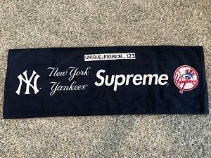 Supreme New York Logo - SUPREME X NEW YORK YANKEES HAND TOWEL NAVY BLUE X 47 BRAND SS15 2015