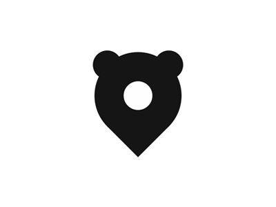 Pointer Logo - Bear pin pointer, logo design mark. bear. Logo design, Logos, Bear