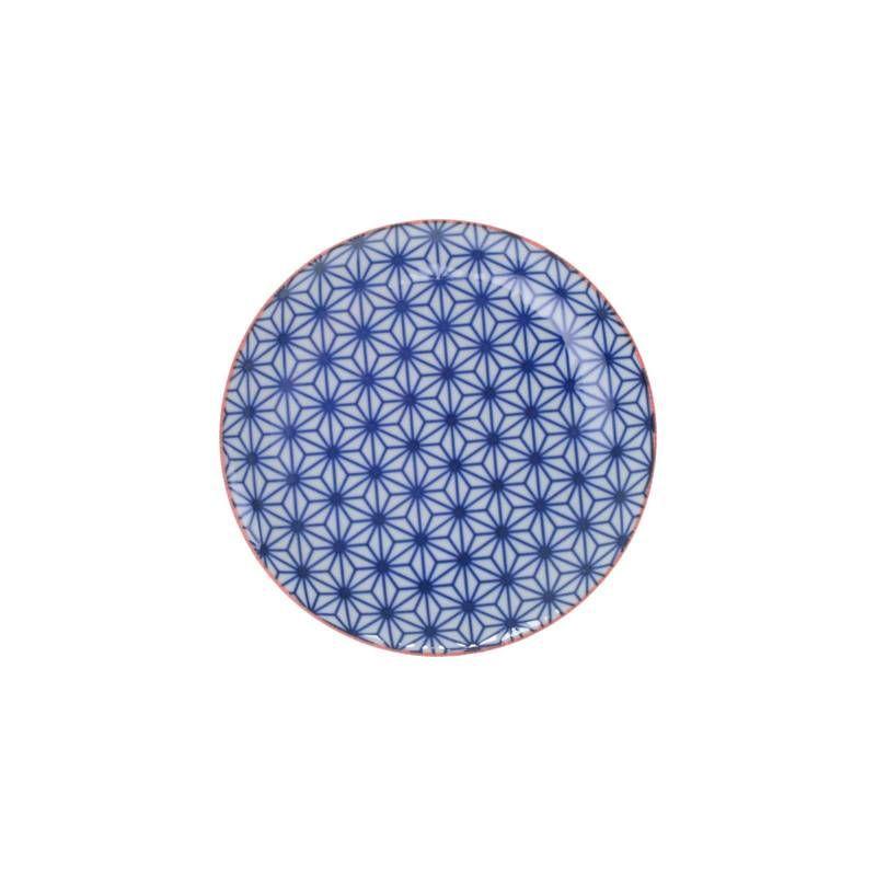 Waves and Stars Blue Circle Logo - Tokyo Design Studio Star Wave Plate Ø 16 cm - Blue - Cookdine