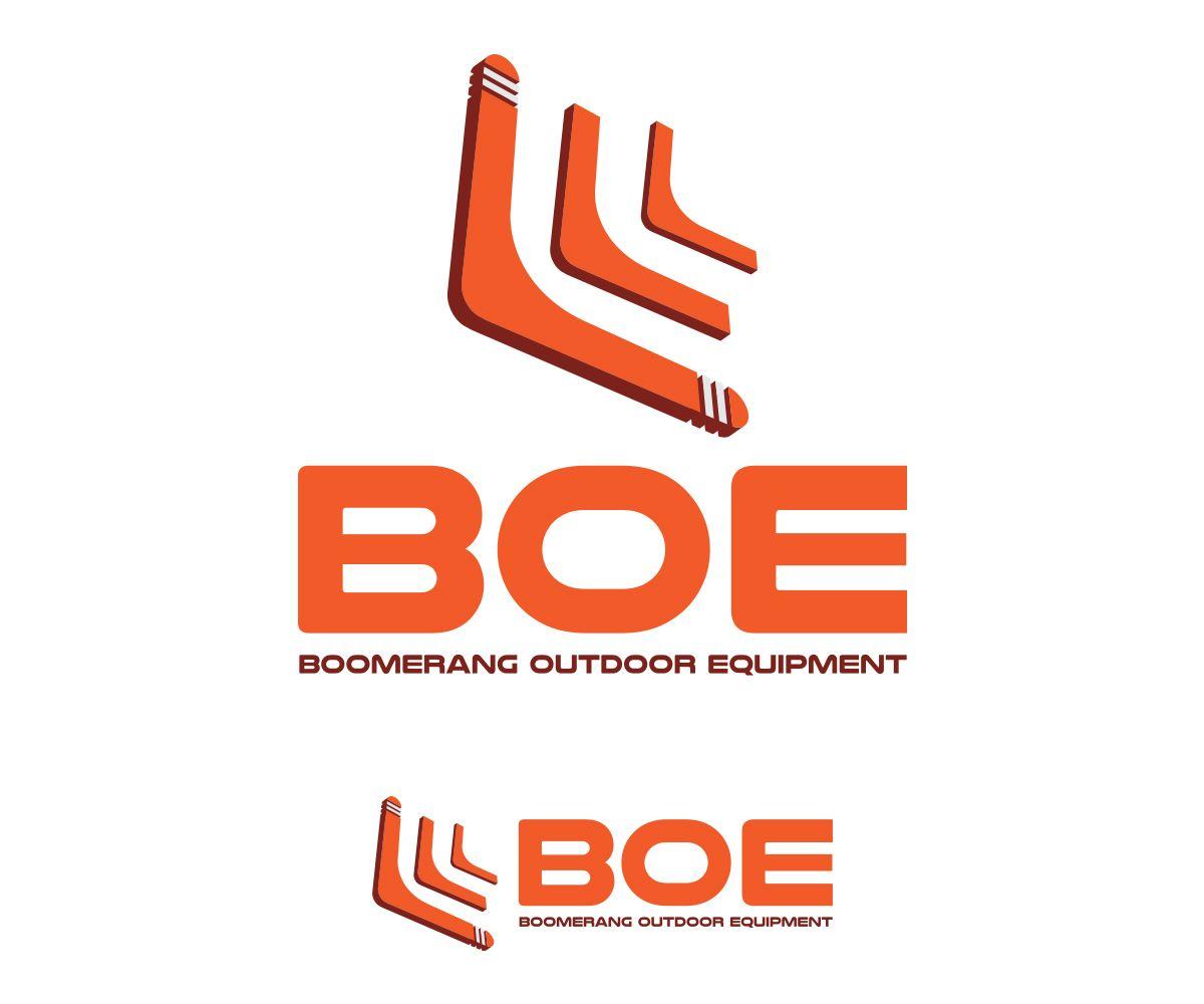 Boomerang Football Logo - Modern, Bold, Retail Logo Design for BOE Boomerang Outdoor