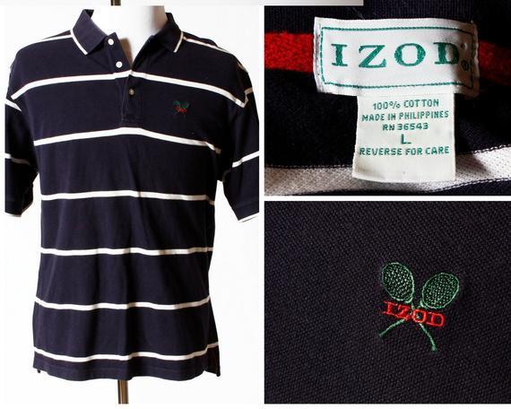 Izod Logo - Vintage Men's Izod Logo Racquet Polo Shirt Retro 90s | Etsy