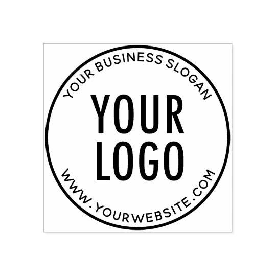 Round Company Logo - Round Custom Rubber Stamp with Your Company Logo | Zazzle.com
