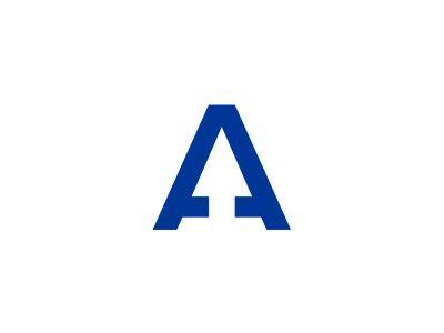 Pointer Logo - A letter + arrow in negative space + pointer logo design symbol