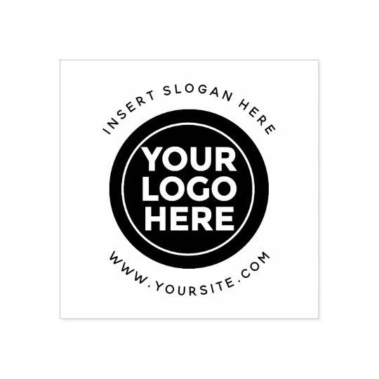 Round Company Logo - Round Custom Your Company Logo Rubber Stamp