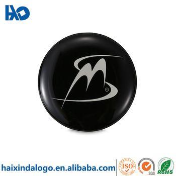 Round Company Logo - Round Shape Custom Personalized Vinyl 3D Crystal Logo Label
