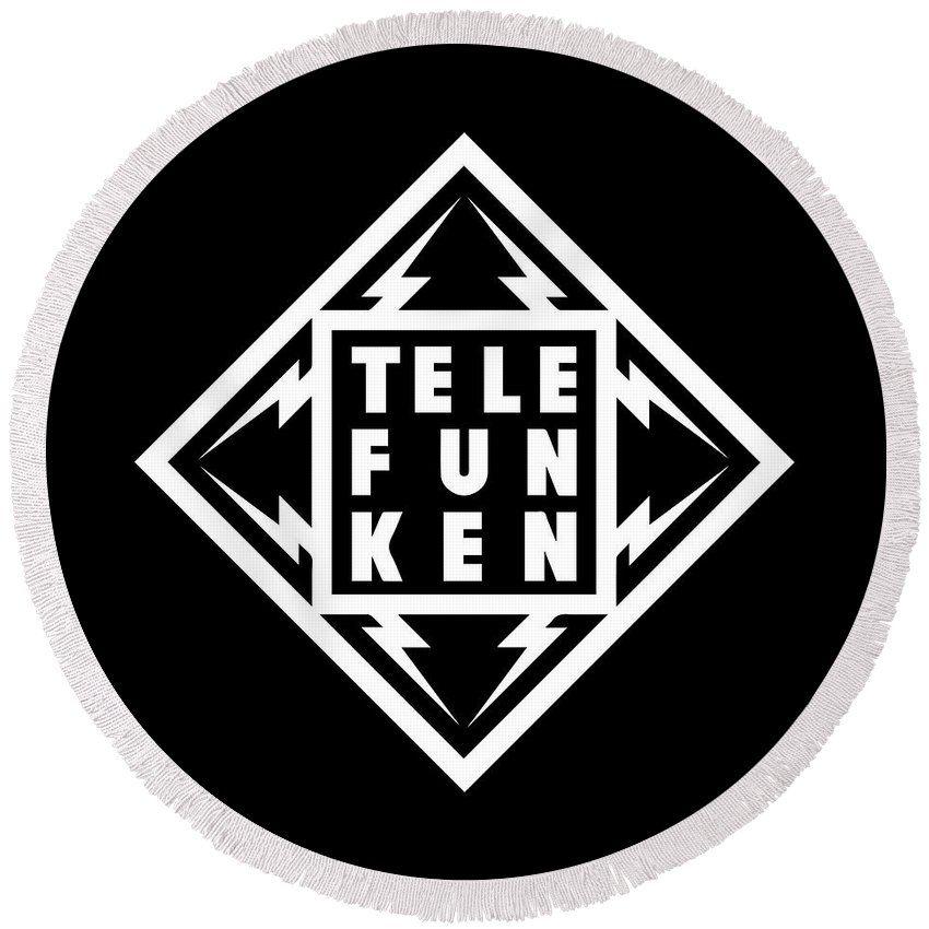 Round Company Logo - Telefunken Fantastic German Media Company Logo Round Beach Towel for ...