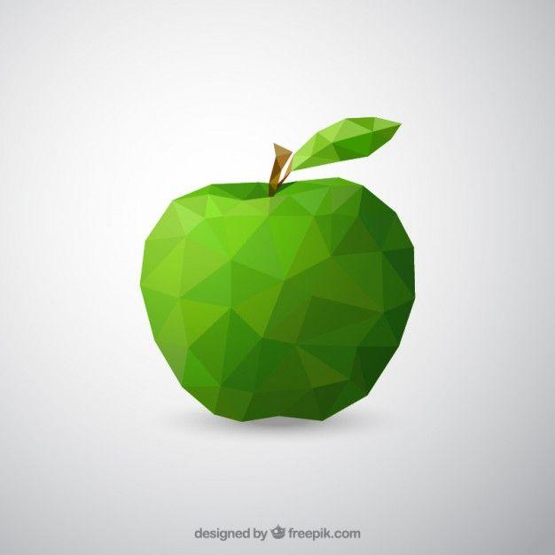 Apple Green Logo - Geometric green apple Vector | Free Download
