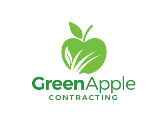 Apple Green Logo - Green Apple Contracting logo design