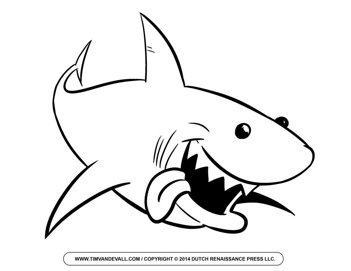 Black and White Shark Logo - Shark Outline Clip Art | Shark Clip Art Black and White | Tanners ...