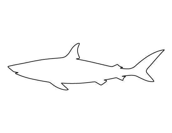 Shark Outline Logo - Printable Patterns at PatternUniverse.com