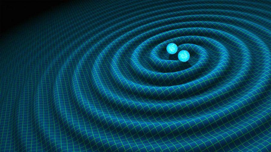 Waves and Stars Blue Circle Logo - Pulsar Web Could Detect Low Frequency Gravitational Waves