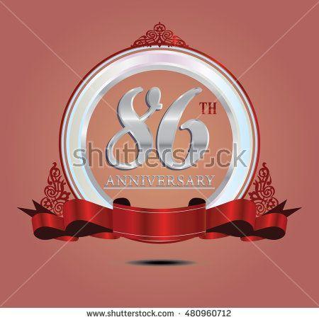 Red and Silver Logo - 86th anniversary silver logo with indonesia pattern, soft ring color ...