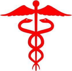 Cross with Red and Green Snake Logo - Health and Medical Symbols - Health and Fitness History