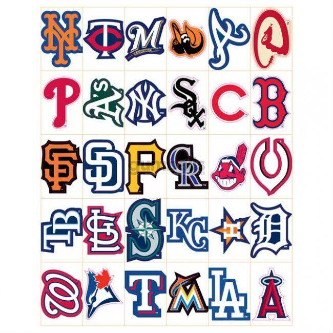 MLB Team Logo - MLB Baseball Team Logo Stickers | Gumballs.com