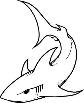 Shark Outline Logo - shark drawing template - Kleo.wagenaardentistry.com