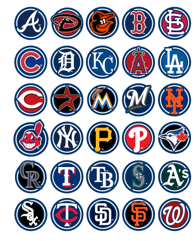 Baseball Team Logo - MLB team logos. For The Love Of The Game. Baseball, MLB Teams