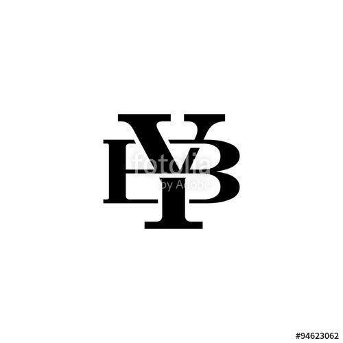 Black Letter B and Y Logo - Letter B and Y monogram logo