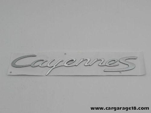 Cayenne S Logo - Porsche Cayenne S Emblem Sticker Silver ABS Materials - CarGarage18