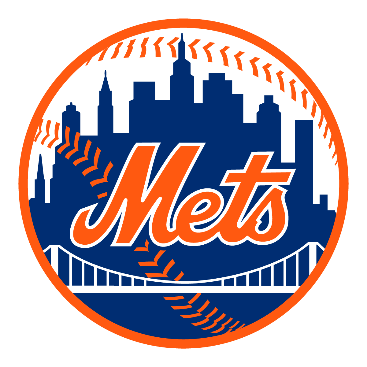 Baseball Team Logo - New York Mets Baseball Team Logo Vector. Free Vector Silhouette