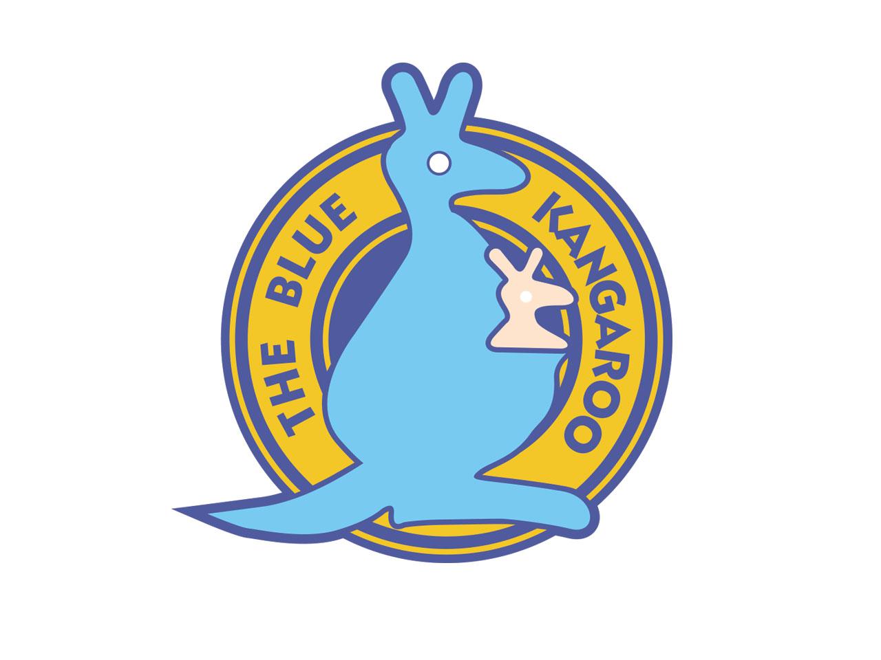 With a Blue Kangaroo Company Logo - Pirok Design | Creative Logo Design