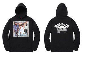 Supreme Cool Rap Logo - SUPREME Rap A Lot Records Geto Boys Hooded Sweatshirt Black M S box