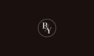 Black Letter B and Y Logo - Royalty Free Image, Graphics, Vectors & Videos