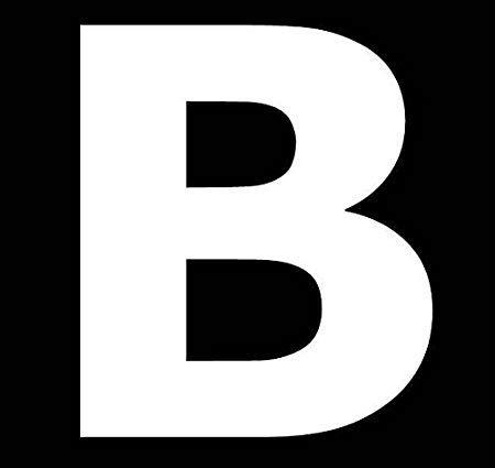 Black Letter B and Y Logo - High Quality Stick On Self Adhesive Vinyl Letters Stickers For Home