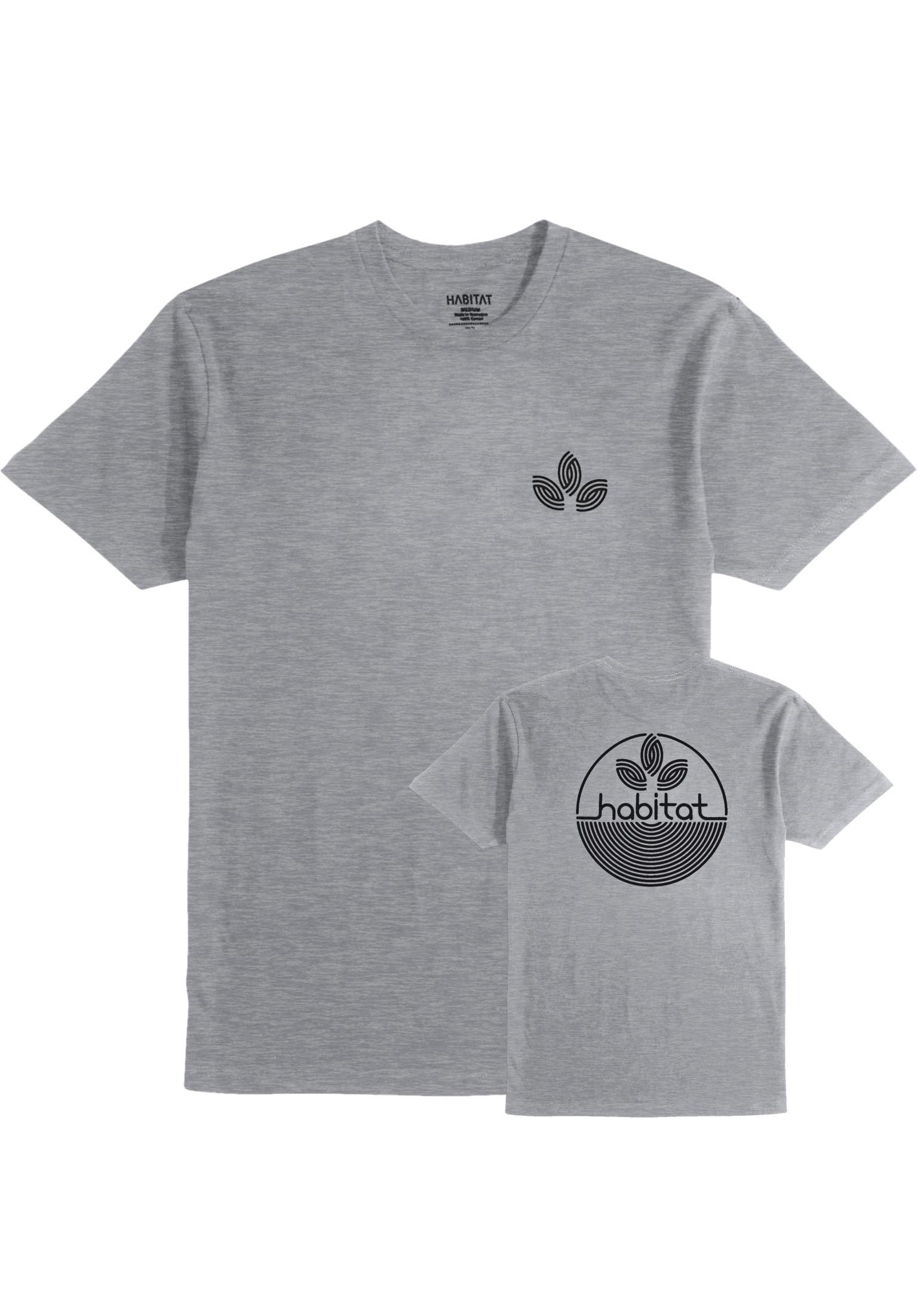 Grey Lines Logo - Lines Logo Habitat T Shirts In Heather Grey For Men