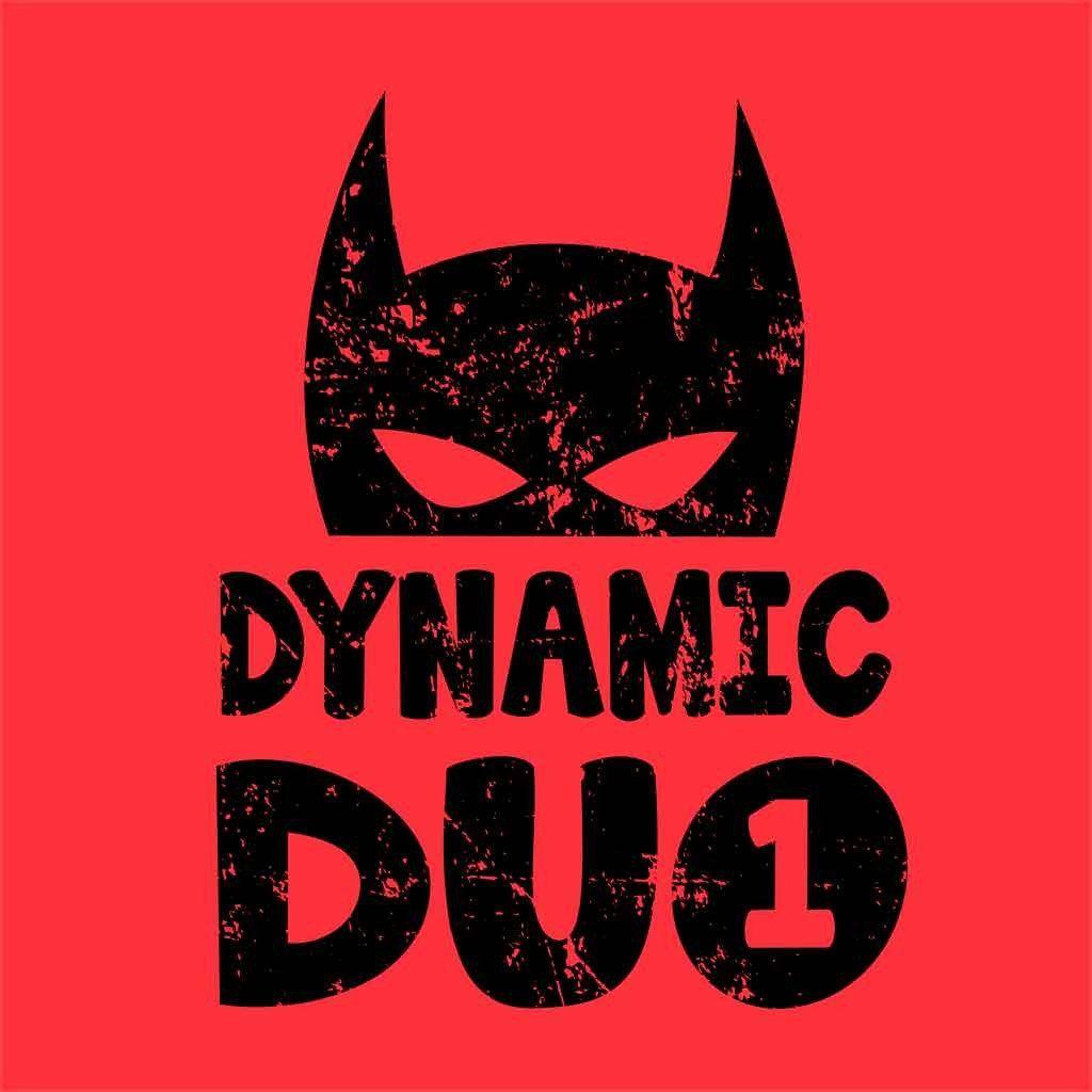Dynamic Duo Logo - Dynamic Duo Adult Siblings Tee - BonOrganik.in